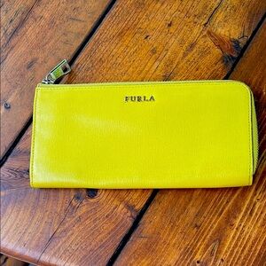FURLA Yellow Genuine Leather Wallet